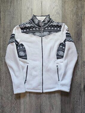 SPYDER Full Zip Fleece Jacket Women’s  US Ski Team Fair Isle Sherpa Lined